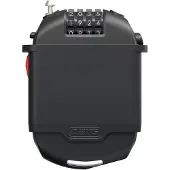 ABUS speciaal slot Combiflex 2503/120 + houder UCH 2503 - geschikt als bagagebeveiliging, skislot, helmbeveiliging - 120 cm staalkabel - met cijfercode - zwart