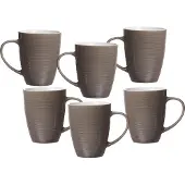 Ritzenhoff & Breker Koffiemok "SUOMI", taupe, 0,31 l gemaakt van porselein, vaatwasmachinebestendig, hoogte: 100 mm, Kopje, Bruin