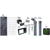 Alberts Gelast gaas Fix-Clip Pro Hoogte: 80-150cm, totale lengte: 10 en 25m, met grondbussen (set)