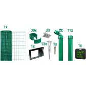 Alberts Gelast gaas Fix-Clip Pro Hoogte: 80-150cm, totale lengte: 10 en 25m, met grondbussen (set)