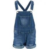 Levi's Kids tuinbroek dark blue denim Meisjes | Maat: 158
