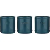 PRICE AND KENSINGTON ACCENTS Voorraadpotten, set van 3, petrol, 750 ml, Opbergblikken, Blauw