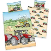 Herding Kinderflanel Dekbedovertrek 100x135cm - Bouwmachines