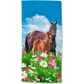 Good Morning Kinder Strandlaken Velours Dora 75x150cm - multi