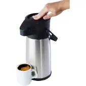 Aps Budget 10915 2,2l 17-kops pompkan roestvrij staal kunststof, Thermosfles, Zilver