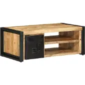 vidaXL Salontafel 90x50x36 cm massief ruw mangohout
