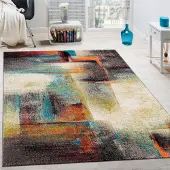 Paco Home Designervloerkleed Modern Laagpolig Woonkamer Bont Trendy Gemêleerd Multicolour 80x150 cm