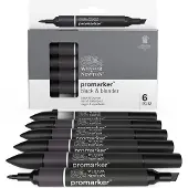 Promarker 6-set Black &amp; Blender