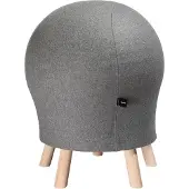 Topstar Kruk Sitness Alpine, met ingebouwde gymnastiekbal, bekleding 75% scheerwol, lichtgrijs