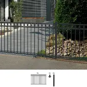 Alberts Metalen hek Circle Hoogte: 100 en 120 cm, totale lengte: 10 m, om vast te schroeven (set)