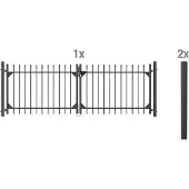 Alberts Deur met dubbel hek Chaussee Breedte: 300 cm, hoogte: 100 en 120 cm