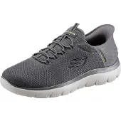 SKECHERS Huisschoen 'Slipper Herren 232457 CHAR Leder-Mix in grau' grijs