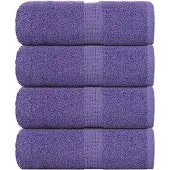 vidaXL Washandjes FROGN 4 st 30x30 cm 360 g/m² paars