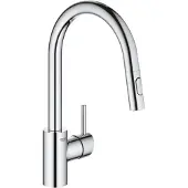 GROHE Concetto 1-gats keukenkraan met uittrekbare dual spray chroom