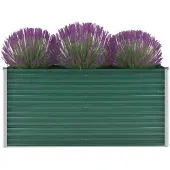 vidaXL Plantenbak verhoogd 160x40x77 cm gegalvaniseerd staal groen