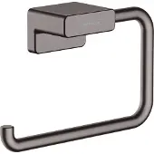 Hansgrohe AddStoris Q closetrolhouder - zonder klep - geborsteld zwart chroom (antraciet)