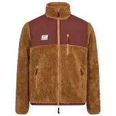 Resterods Heren panel rits fleece - Bruin