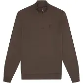 Lyle & Scott Tonal Eagle Quarter Zip Sweat Form Green Size: M | Sweaters Outlet | Heren | Groen
