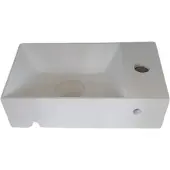 Sanimex Opbouw wastafel sardonyx solid surface rechthoekig wit