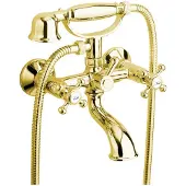 Sapho Badmengkraan antea met handdouche 2-knop 11 cm goud