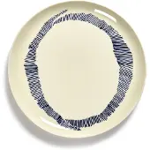 Serax Dinerbord Feast Tableware By Ottolenghi White Stripes Blue L 26,5 cm
