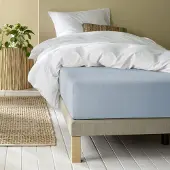 MOODIT Hoeslaken Alina Stone Blue-160 x 200/220 cm