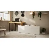 Meubella - Bureau Floren - Eiken - 2 lades - 239x61x76 cm