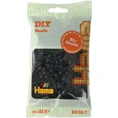 Hama Bio Strijkkralen - Zwart (018), 1000st.
