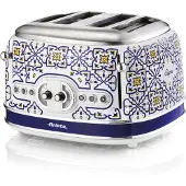Ariete 4-sleufstopper Capri (wit/meerkleurig, 1.630 watt, geschikt voor 4 sneetjes brood)