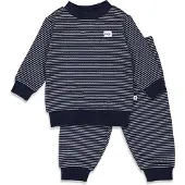 Feetje Wafel pyjama royal blue/wit Blauw Jongens/Meisjes Katoen Streep - maat 110