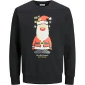 Jack & Jones Sweatshirt 'JJXmas Jolly' goudgeel / rood / zwart / wit
