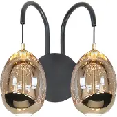 Highlight Wandlamp Golden Egg Zwart 3 Lichts