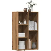 vidaXL Boekenkast 50x25x80 cm bewerkt hout artisanaal eikenkleur