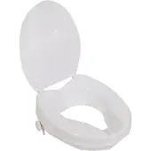 Aidapt verhoogde toiletbril wit - 5 cm - met deksel
