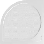 Sapho Douchebak Gegoten Marmer Arca 80x80x3 cm Kwartrond Wit
