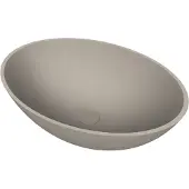 Arcqua Waskom prince opbouw 49x34 cm ovaal mat klei