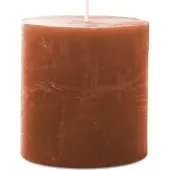 Spaas Kaars rustiek d7h7 cm cognac