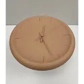 Lemnos | RELIEF-Keramische Wandklok Bruin