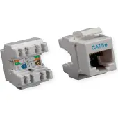 Rotronic Roline - Prise modulaire - CAT 5e - UTP - gris clair - 1 port