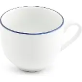 BonBistro Mokkakop 10cl blue rim Basic White (Set van 6)