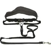 Trixie Looplijn Met Heupriem Hands Free - Riem - 120 cm x 12 cm - Zwart