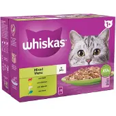 Whiskas 2x mix gelei 1+ pouch 12x85g