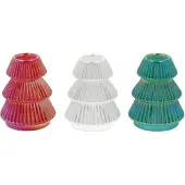 HBX natural living Kandelaar kerstboom glas H8cm