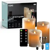 FlinQ - Oplaadbare Kaarsenset - 3 oplaadbare kaarsen