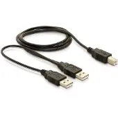 DeLOCK - USB 2.0 A - A/B Kabel - Zwart - 1 meter