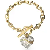 GUESS armband In My Heart T-Bar Bracelet Yellow Gold goudkleurig