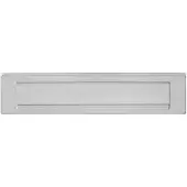 Intersteel briefplaat 340x75mm met klep/regenrand - RVS