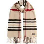 Fraas Sjaal beige / bordeaux / zwart