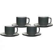 Ritzenhoff & Breker Kaffeetassen mit Untertassen Jasper 240 ml Set van 4