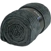 Zest - Fleece plaid voor op de bank - Ribbelstructuur & Extra Groot - Donkergrijs - 200x150 cm - 100% polyester - warm en zacht- Perfect voor op de bank - Fleeceplaid - GAEVE